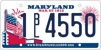 MD license plate 1BL4550