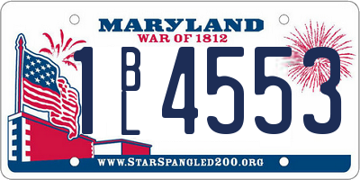 MD license plate 1BL4553