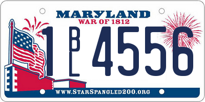 MD license plate 1BL4556