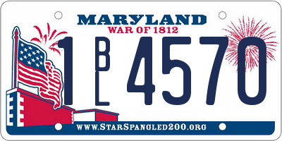 MD license plate 1BL4570