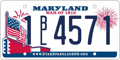 MD license plate 1BL4571