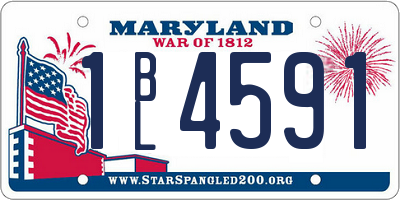 MD license plate 1BL4591