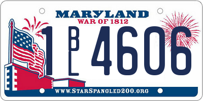 MD license plate 1BL4606