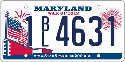 MD license plate 1BL4631