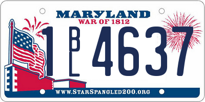 MD license plate 1BL4637