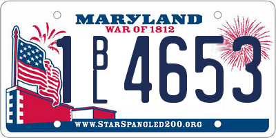 MD license plate 1BL4653
