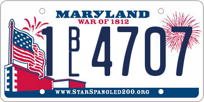 MD license plate 1BL4707