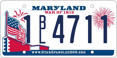 MD license plate 1BL4711