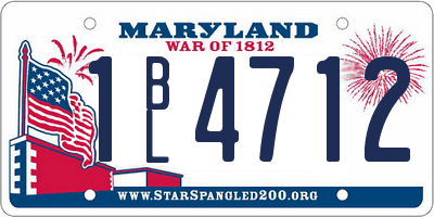 MD license plate 1BL4712
