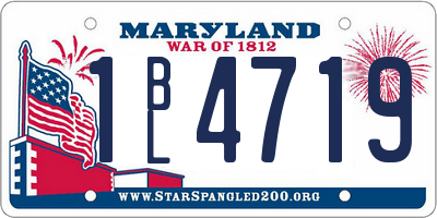 MD license plate 1BL4719