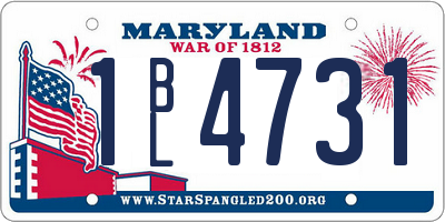 MD license plate 1BL4731