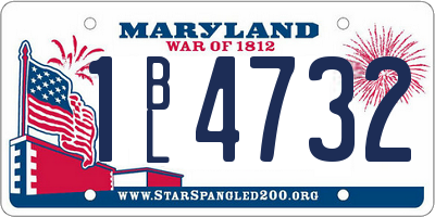 MD license plate 1BL4732