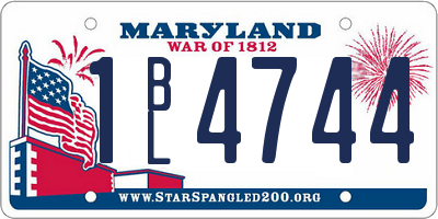 MD license plate 1BL4744