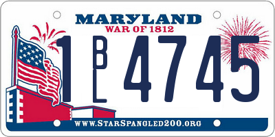 MD license plate 1BL4745