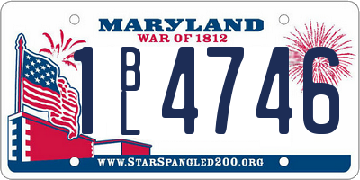 MD license plate 1BL4746