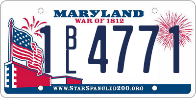 MD license plate 1BL4771