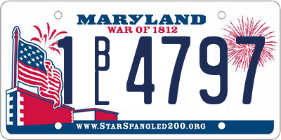 MD license plate 1BL4797