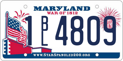 MD license plate 1BL4809