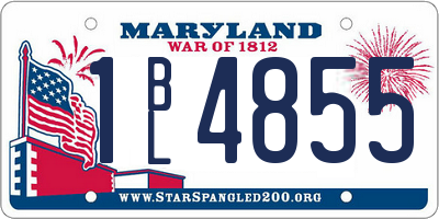 MD license plate 1BL4855