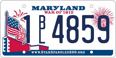 MD license plate 1BL4859
