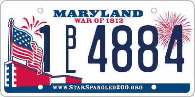 MD license plate 1BL4884