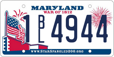 MD license plate 1BL4944