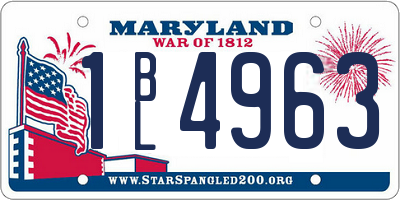 MD license plate 1BL4963