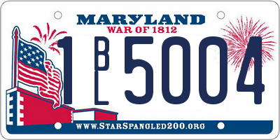 MD license plate 1BL5004