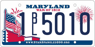 MD license plate 1BL5010