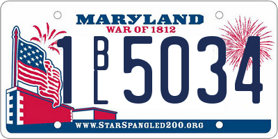 MD license plate 1BL5034