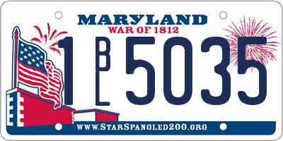 MD license plate 1BL5035