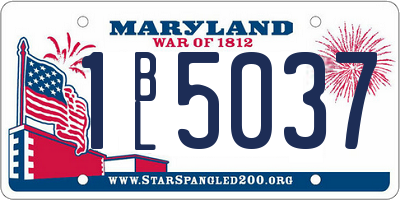 MD license plate 1BL5037