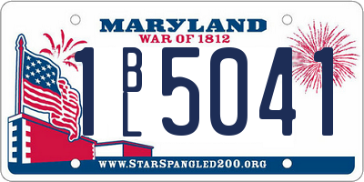 MD license plate 1BL5041