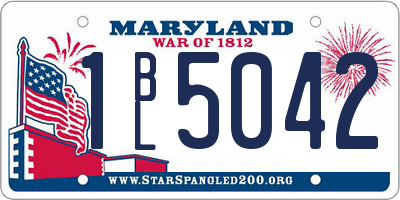 MD license plate 1BL5042