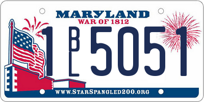 MD license plate 1BL5051