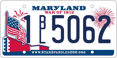 MD license plate 1BL5062