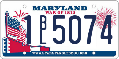 MD license plate 1BL5074