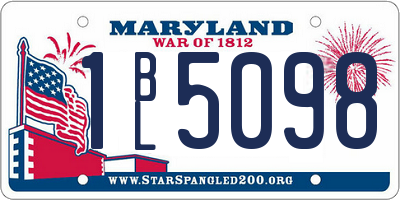 MD license plate 1BL5098
