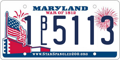 MD license plate 1BL5113