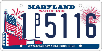 MD license plate 1BL5116