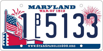 MD license plate 1BL5133
