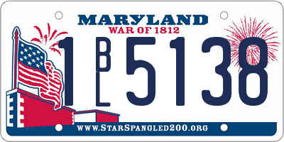 MD license plate 1BL5138