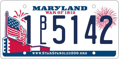 MD license plate 1BL5142