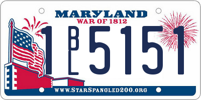 MD license plate 1BL5151