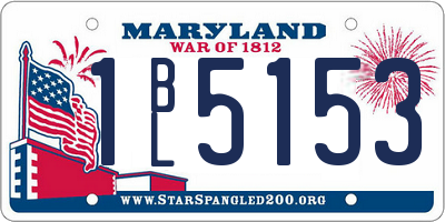 MD license plate 1BL5153