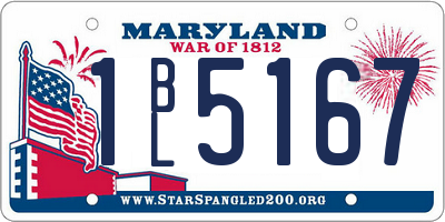 MD license plate 1BL5167