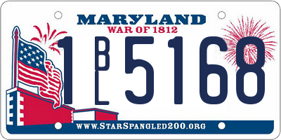 MD license plate 1BL5168