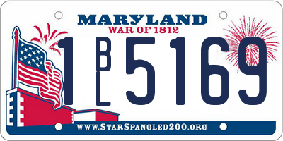 MD license plate 1BL5169