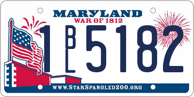 MD license plate 1BL5182
