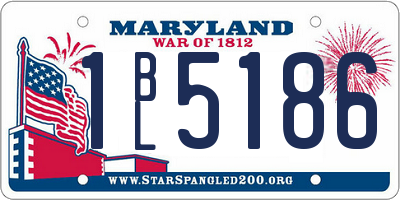 MD license plate 1BL5186